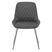 Lincoln Chrome Chair Grey