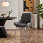 Lincoln Chrome Chair Grey