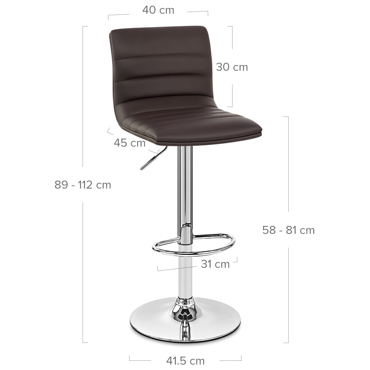 Linear Bar Stool Brown