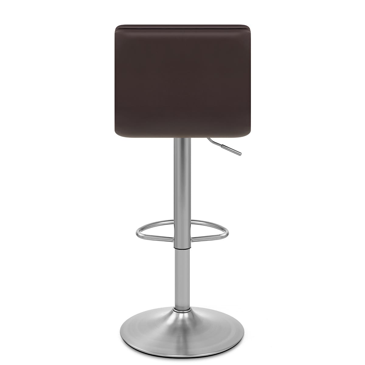 Linear Brushed Steel Bar Stool Brown