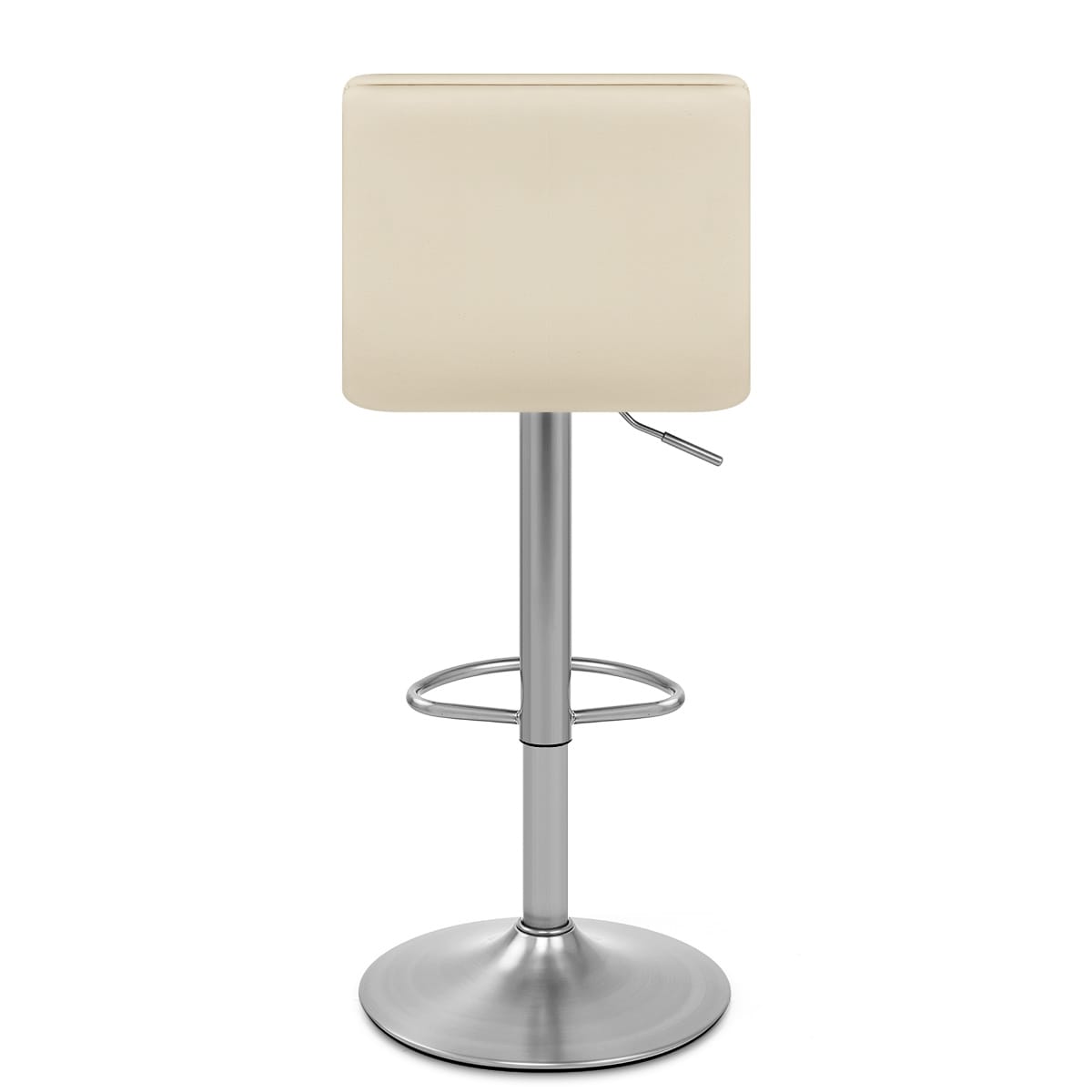 Linear Brushed Steel Bar Stool Cream