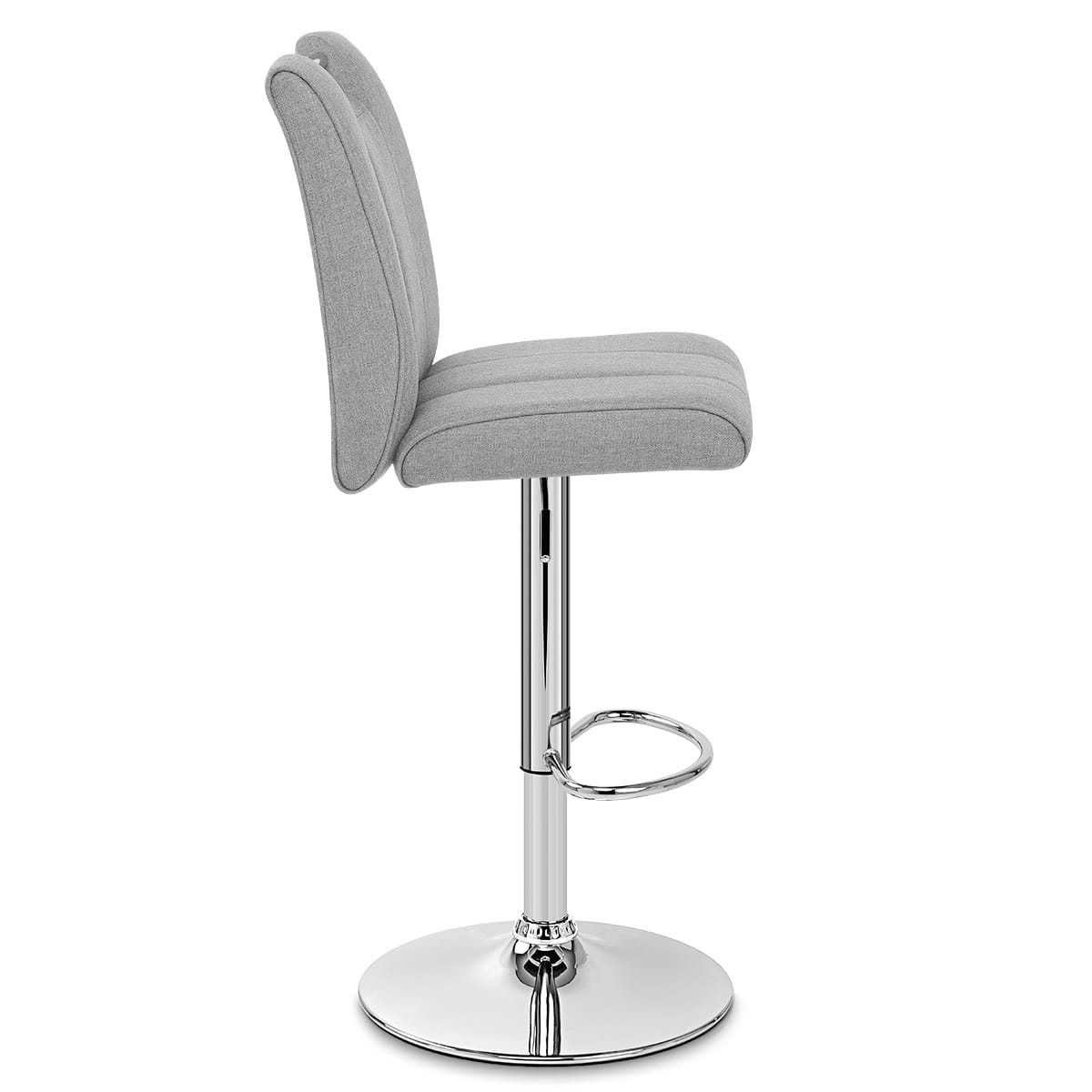 Loco Bar Stool Grey Fabric