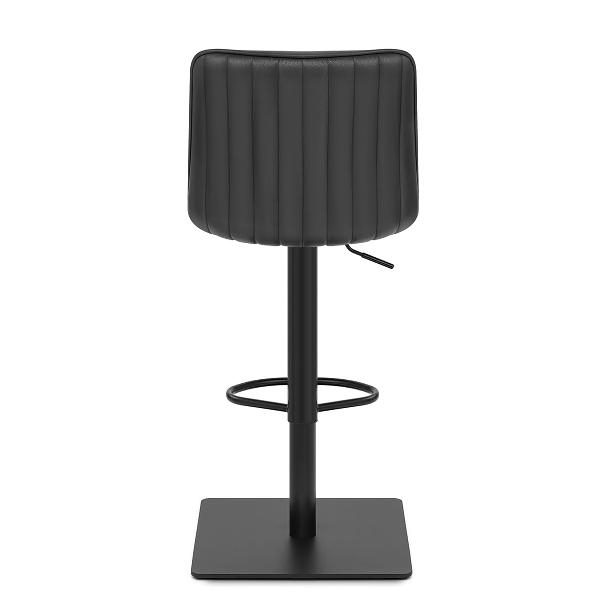Lola Real Leather Bar Stool Black