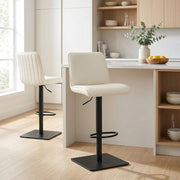 Lola Real Leather Bar Stool Cream