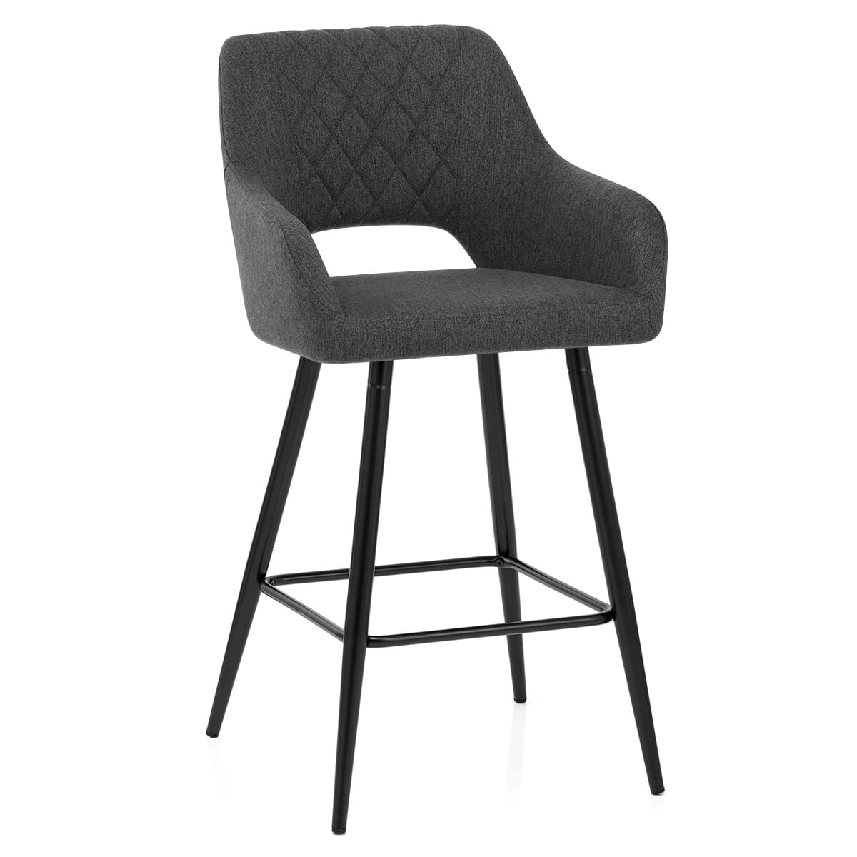 Lopez Bar Stool Charcoal Fabric