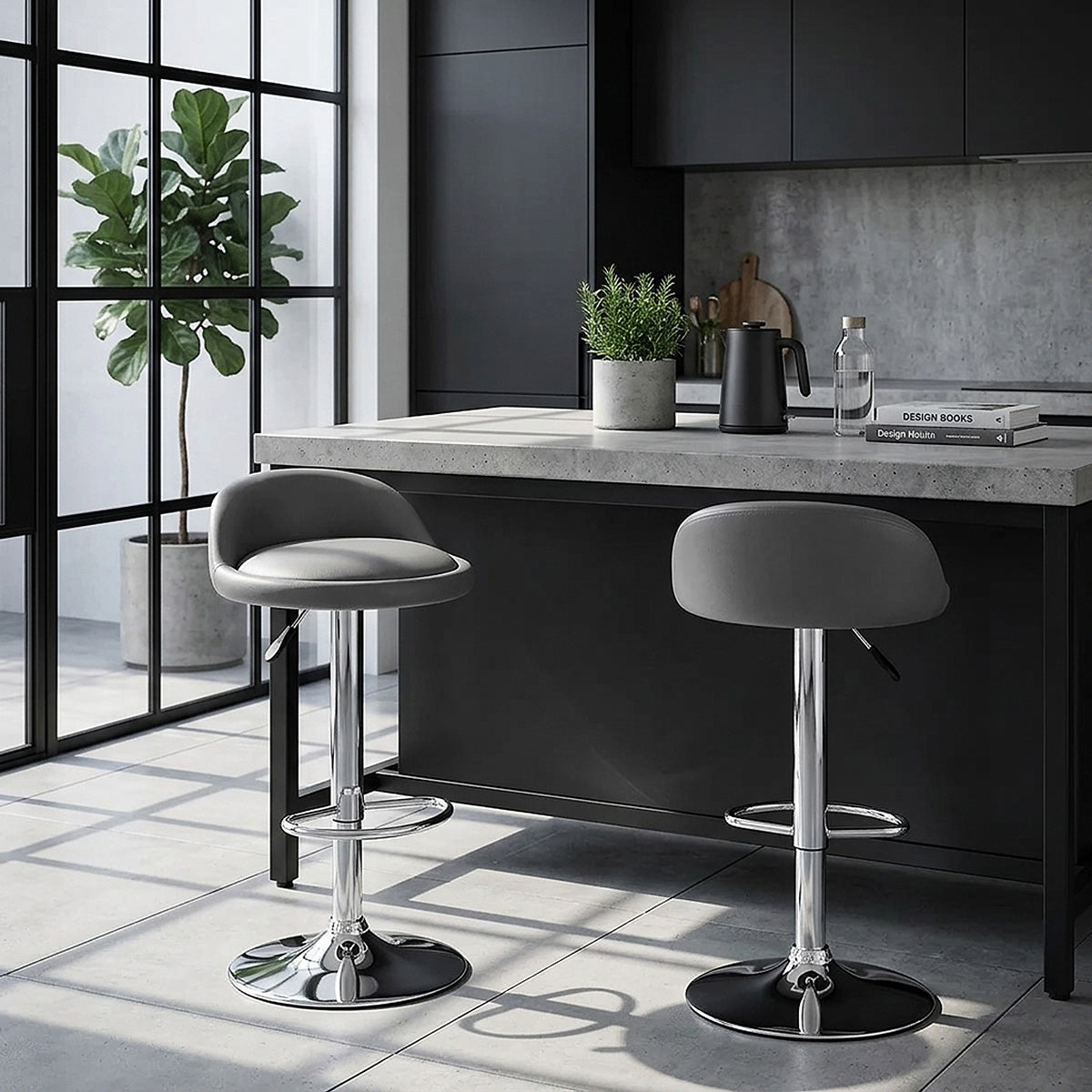 Lulu Bar Stool Grey