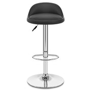 Lulu Real Leather Stool Black