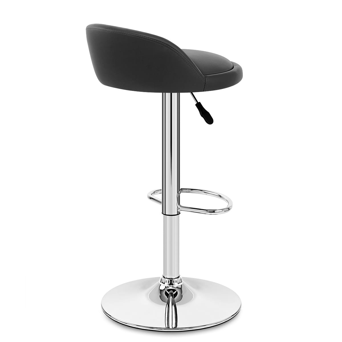 Lulu Real Leather Stool Black