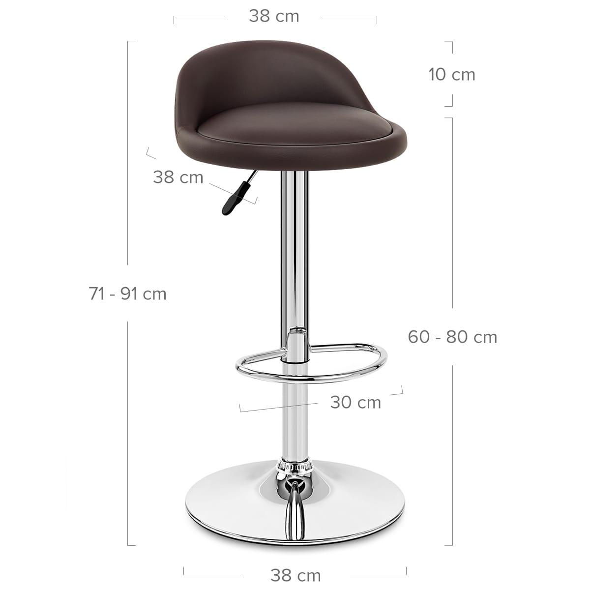 Lulu Real Leather Stool Brown