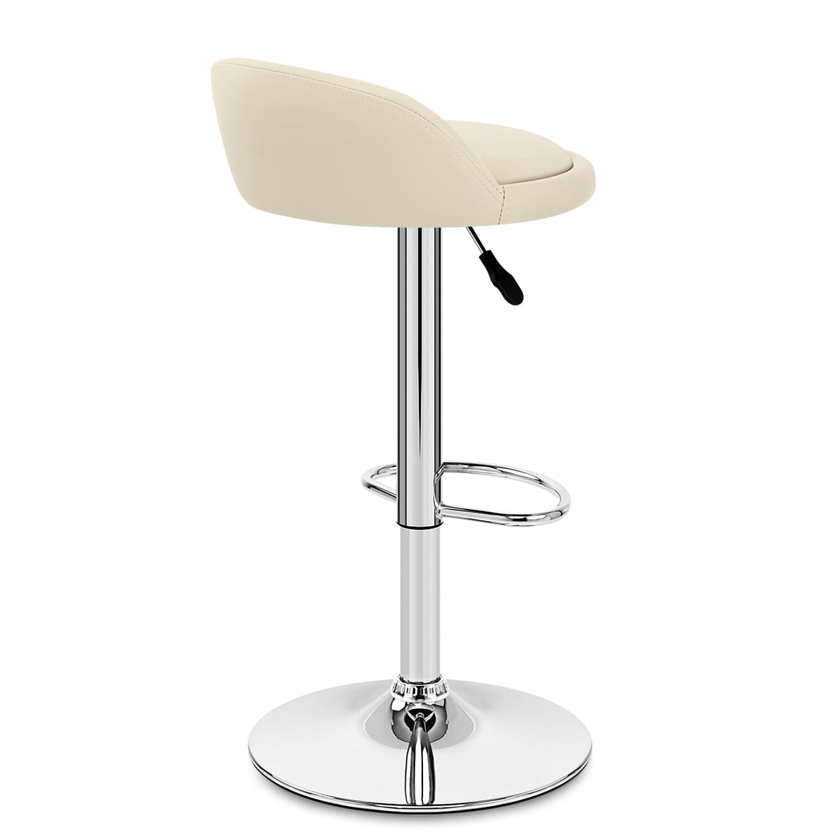 Lulu Real Leather Stool Cream