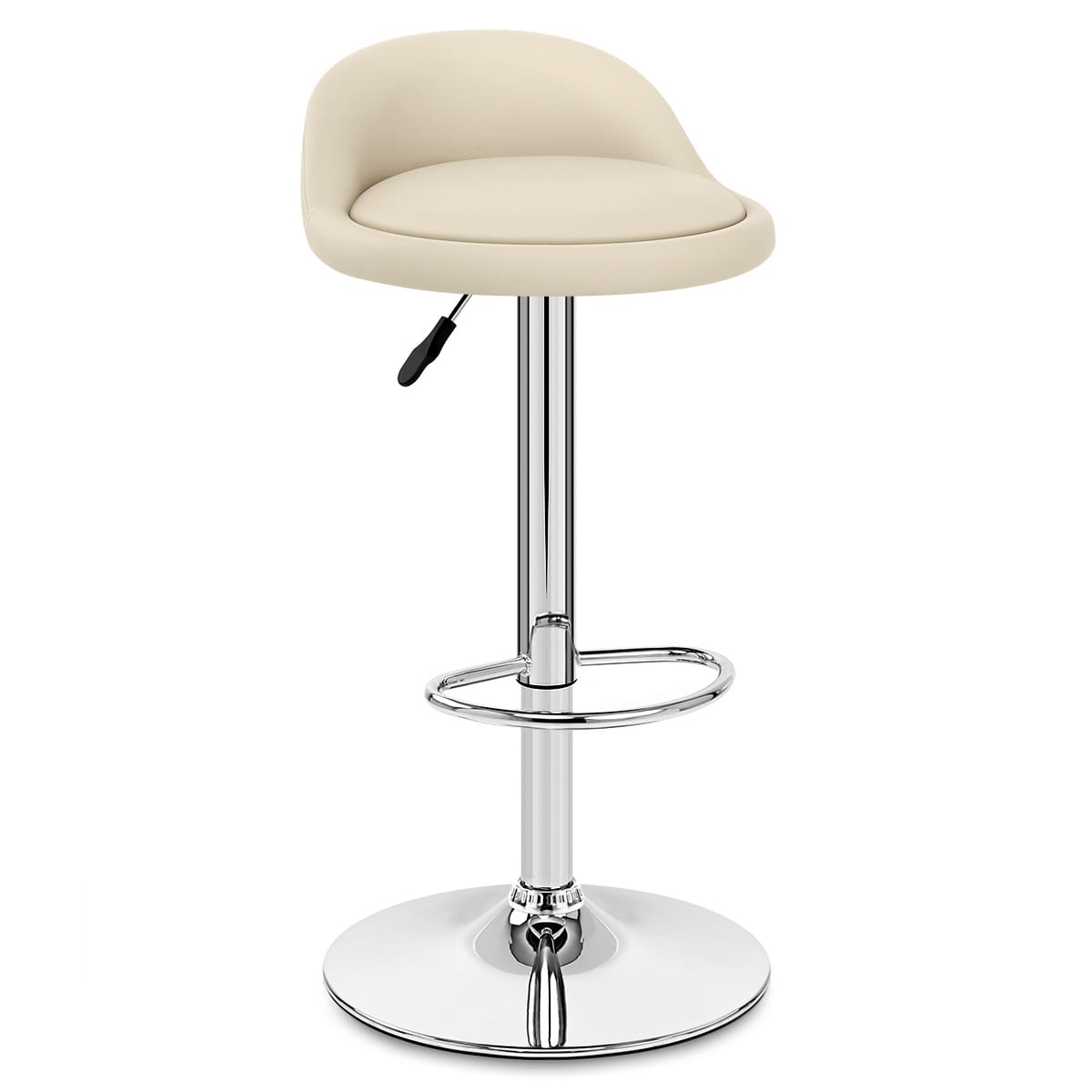 Lulu Real Leather Stool Cream