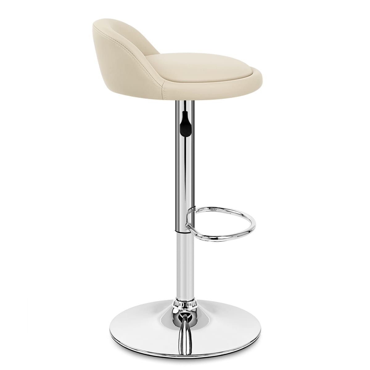 Lulu Real Leather Stool Cream