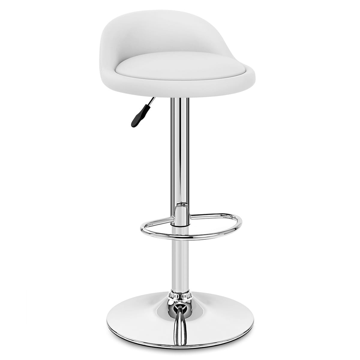 Lulu Real Leather Stool White