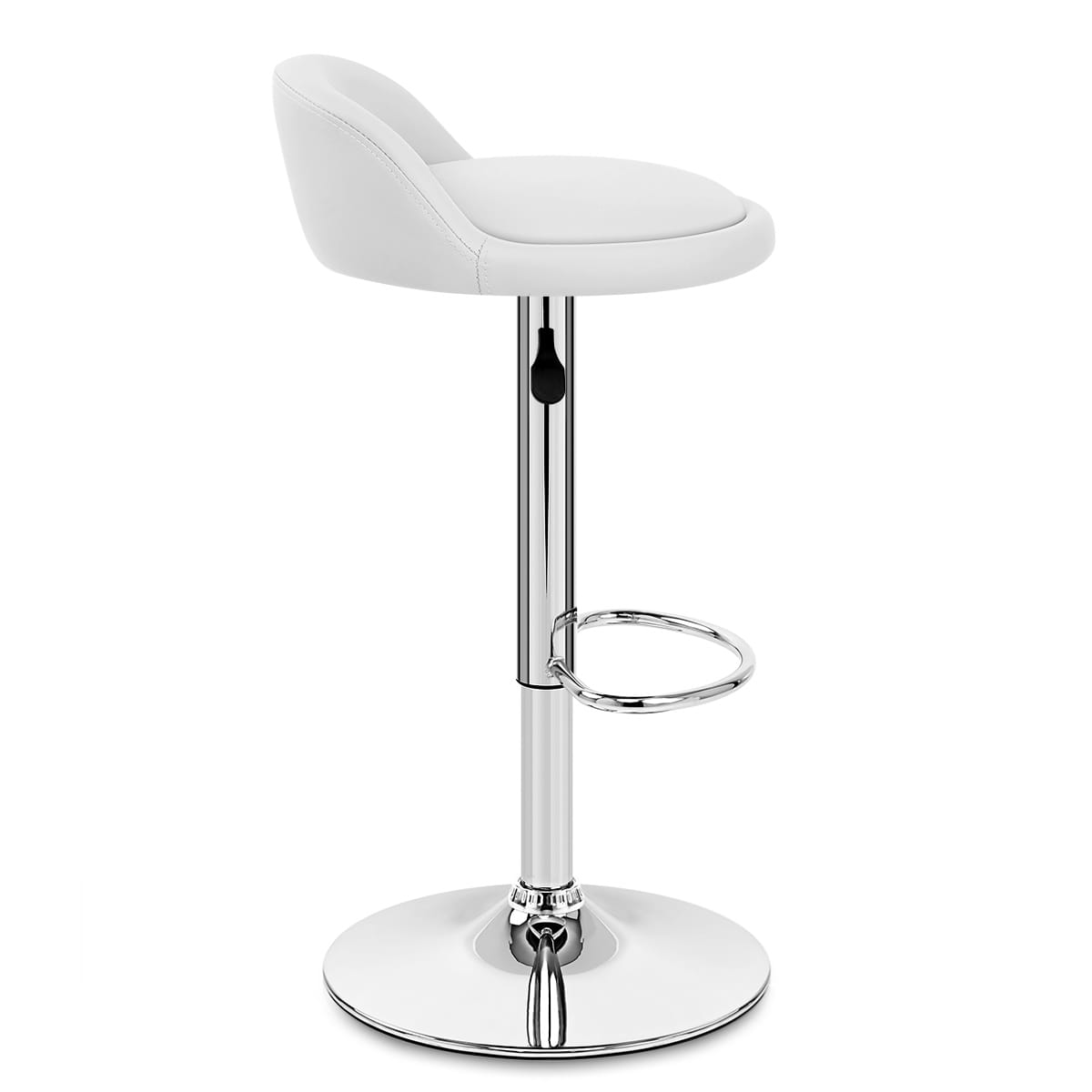 Lulu Real Leather Stool White