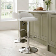 Lulu Real Leather Stool White
