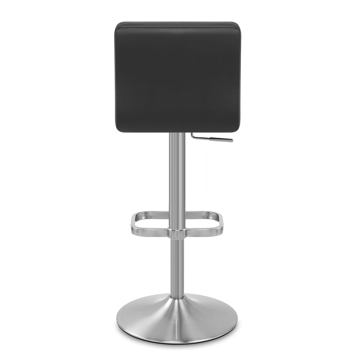 Lush Brushed Steel Bar Stool Black