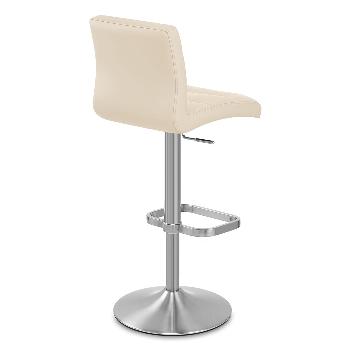 Lush Brushed Steel Bar Stool Cream