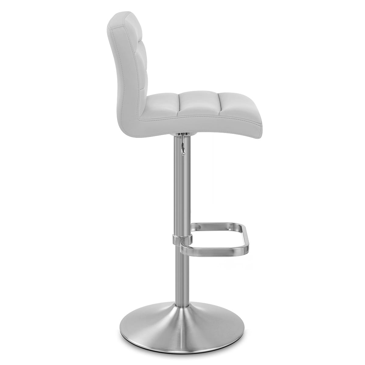 Lush Brushed Steel Bar Stool Grey