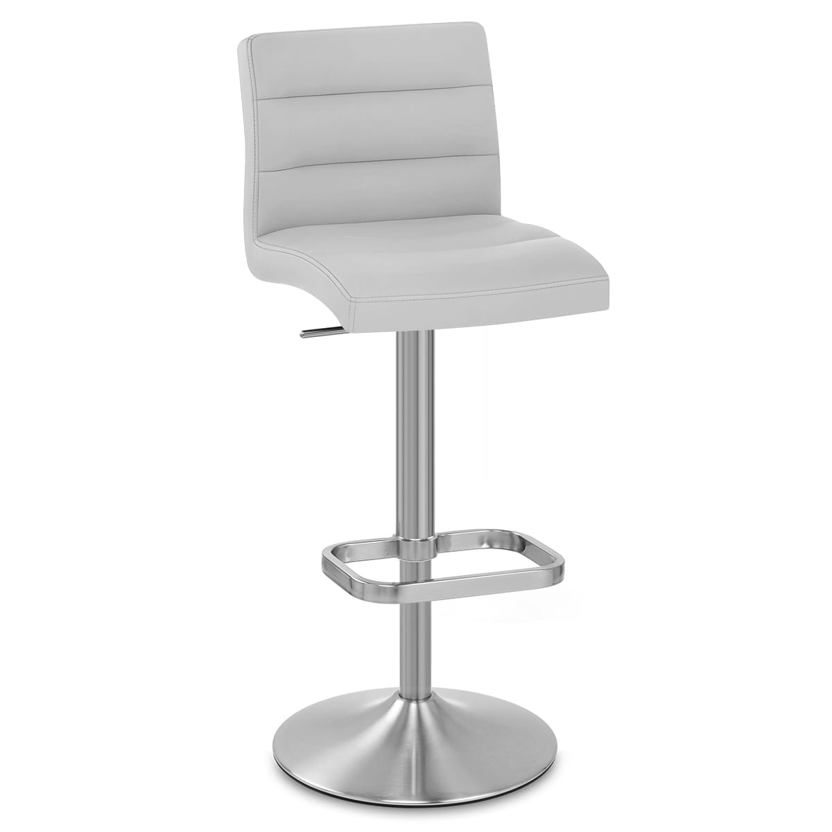 Lush Brushed Steel Bar Stool Grey
