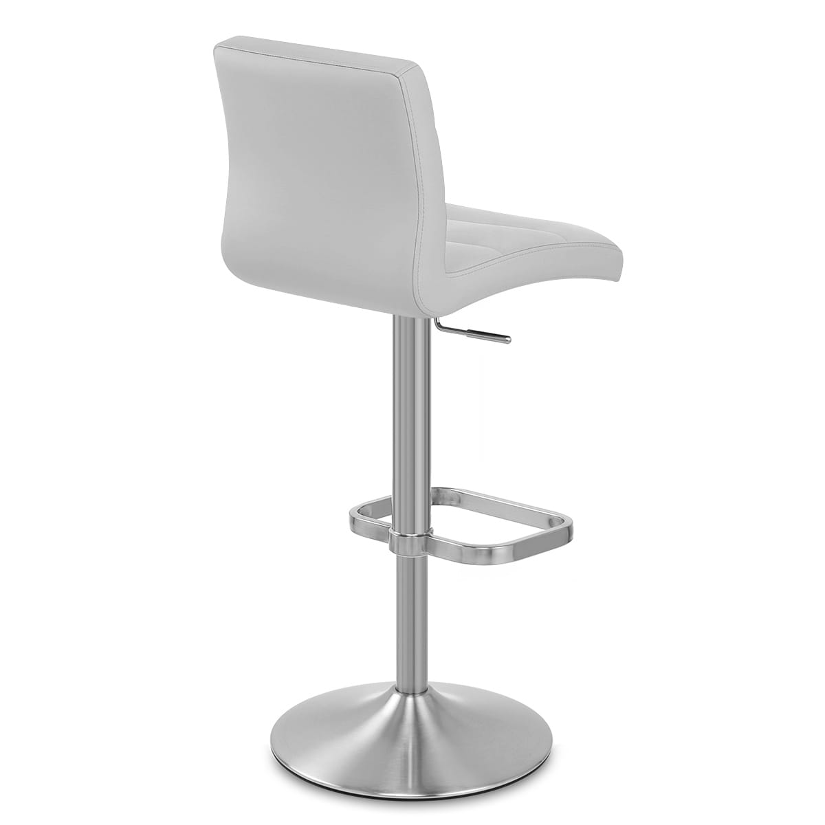 Lush Brushed Steel Bar Stool Grey