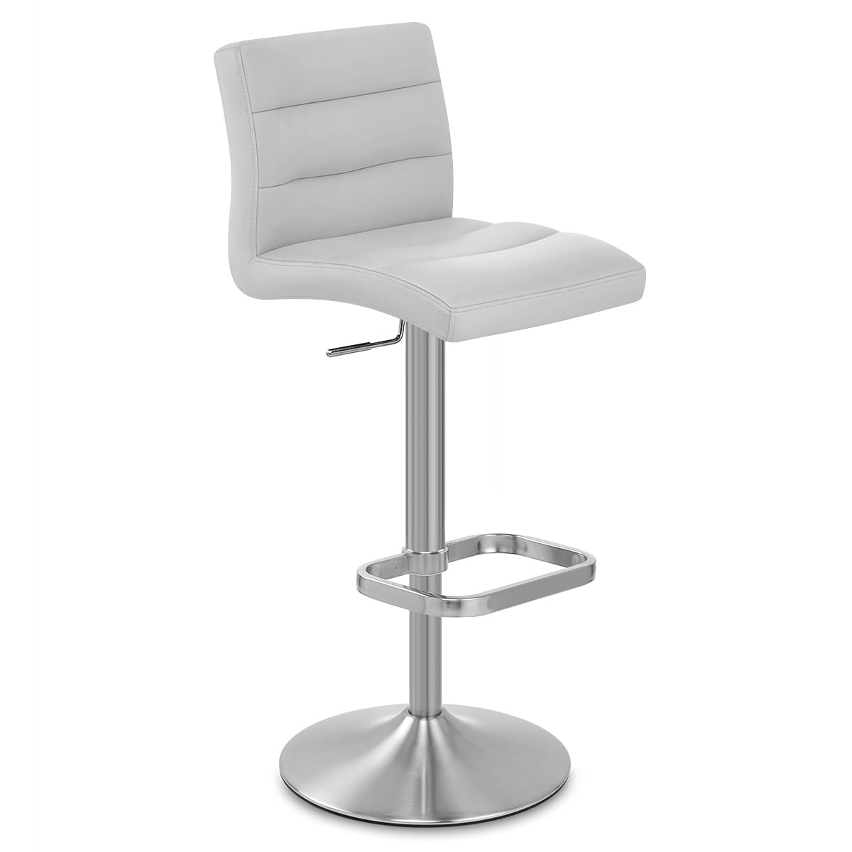 Lush Brushed Steel Bar Stool Grey