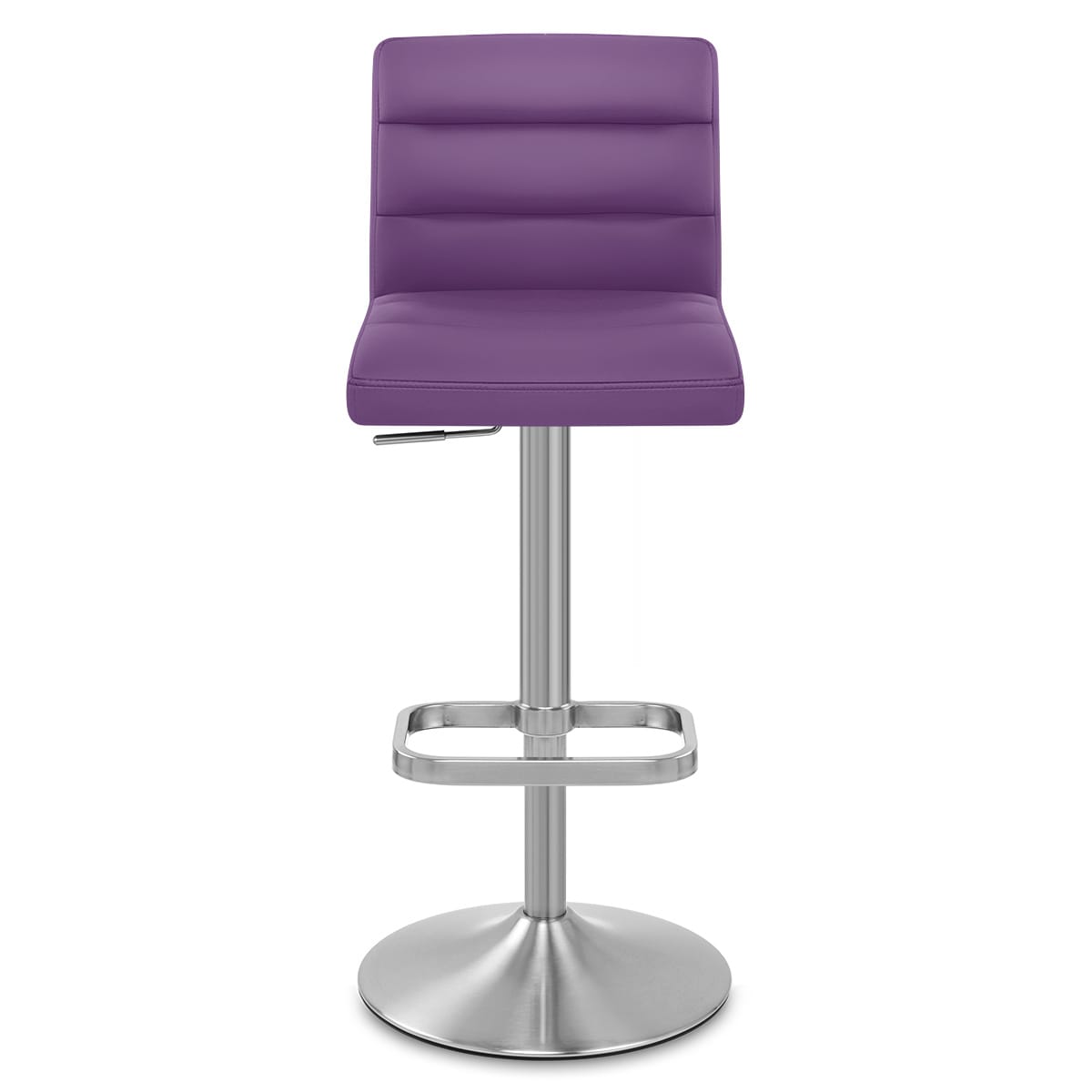 Lush Brushed Steel Bar Stool Purple