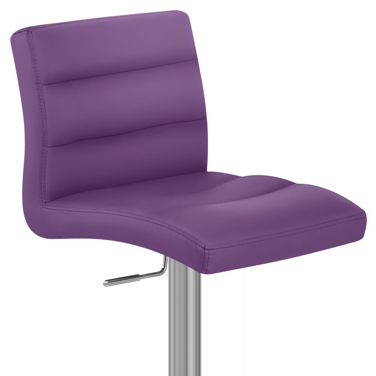 Lush Brushed Steel Bar Stool Purple