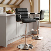 Lush Chrome Stool Black With Arms