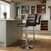 Lush Chrome Stool Brown