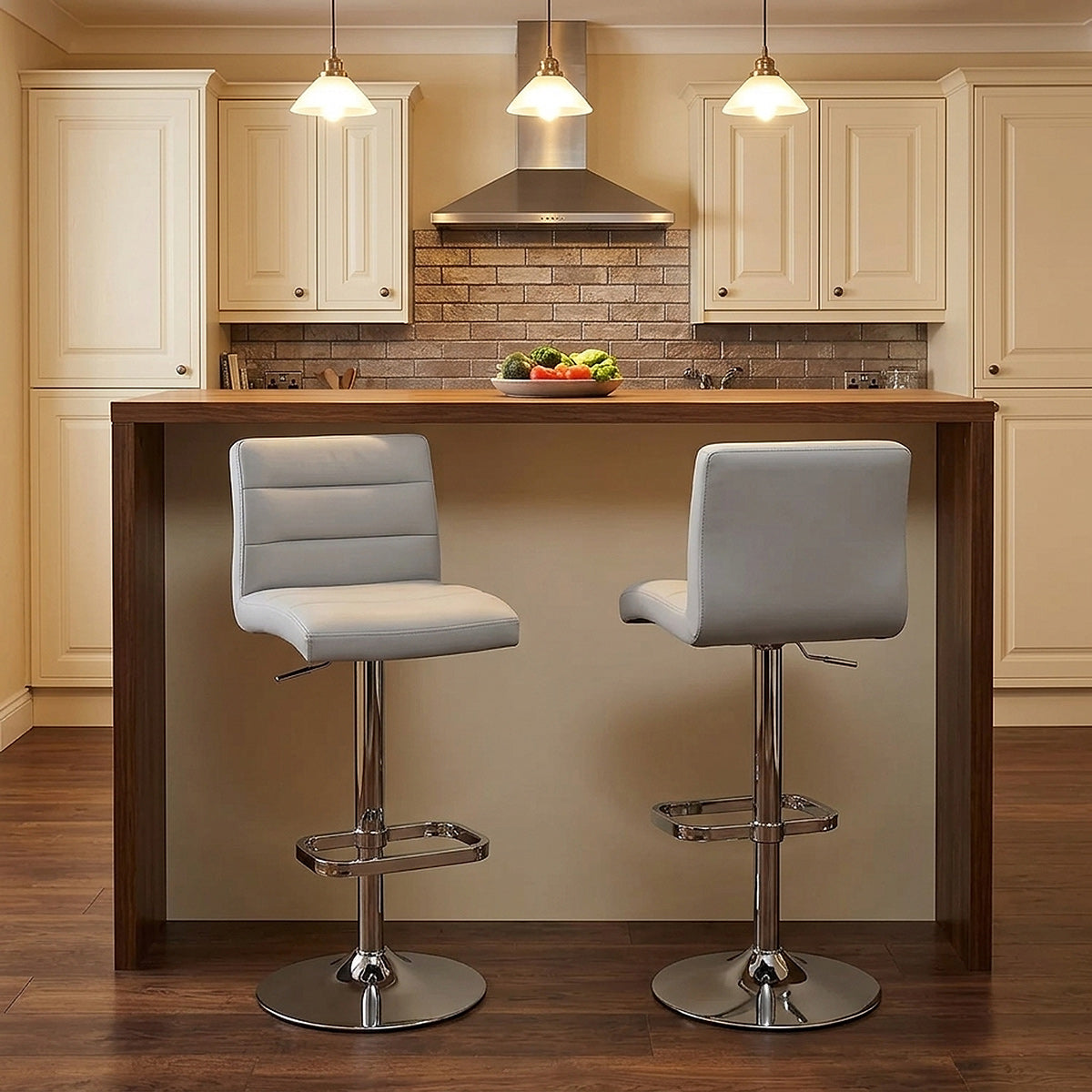 Lush Chrome Stool Grey
