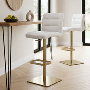Lush Gold Stool White