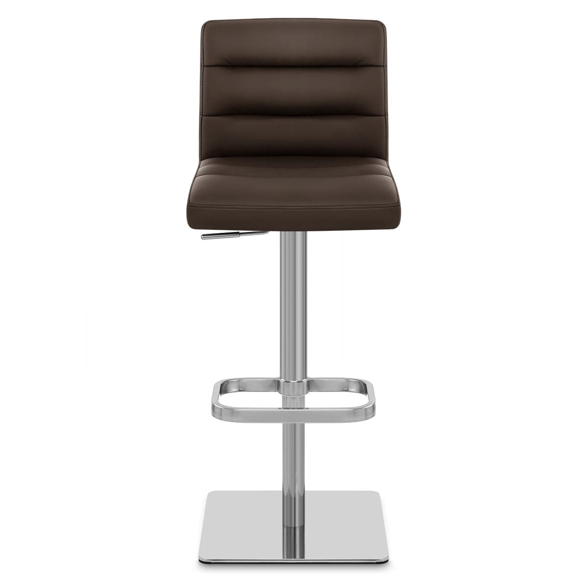 Lush Real Leather Brushed Stool Brown