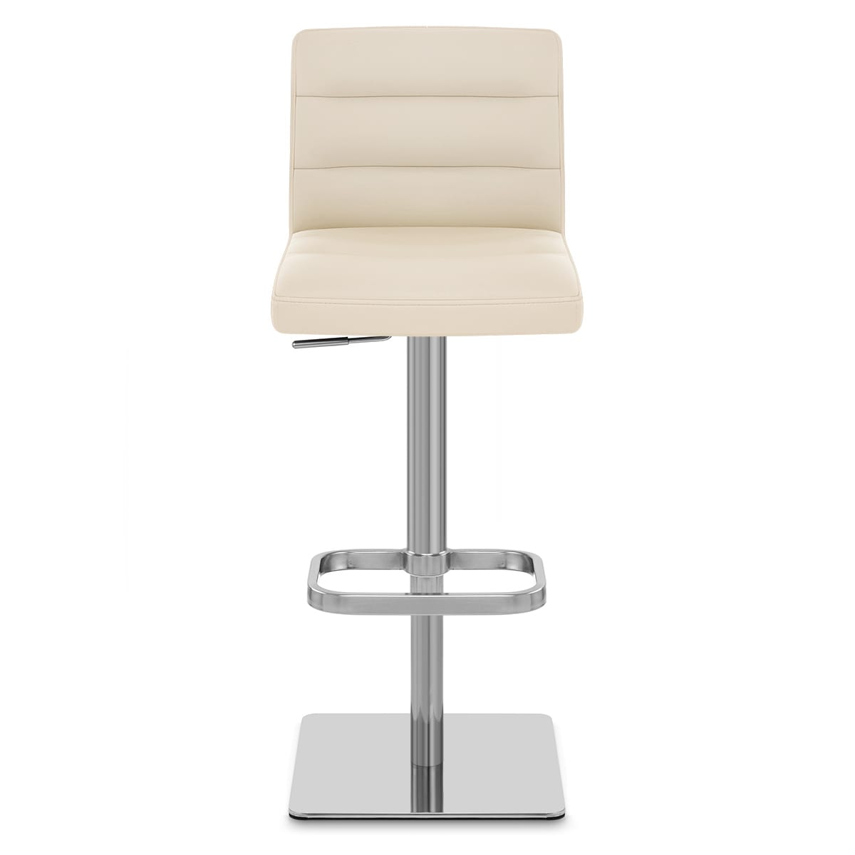 Lush Real Leather Brushed Stool Cream