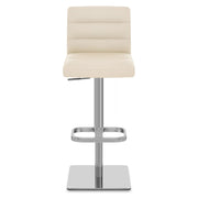 Lush Real Leather Brushed Stool Cream