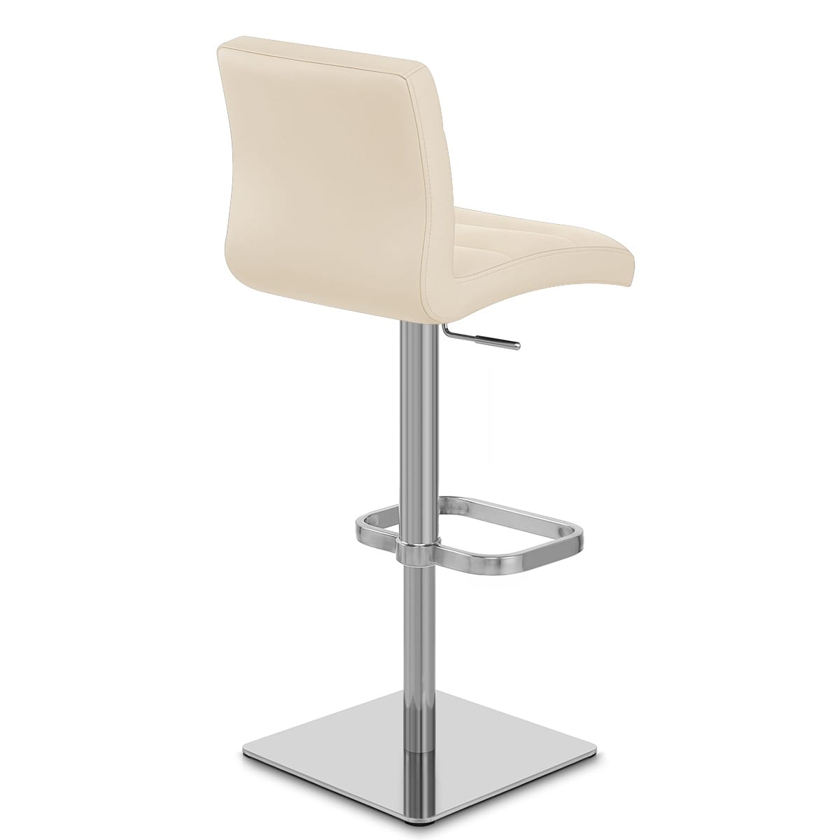 Lush Real Leather Brushed Stool Cream