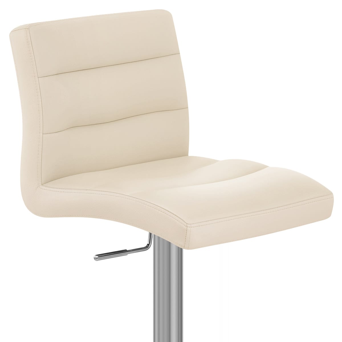 Lush Real Leather Brushed Stool Cream