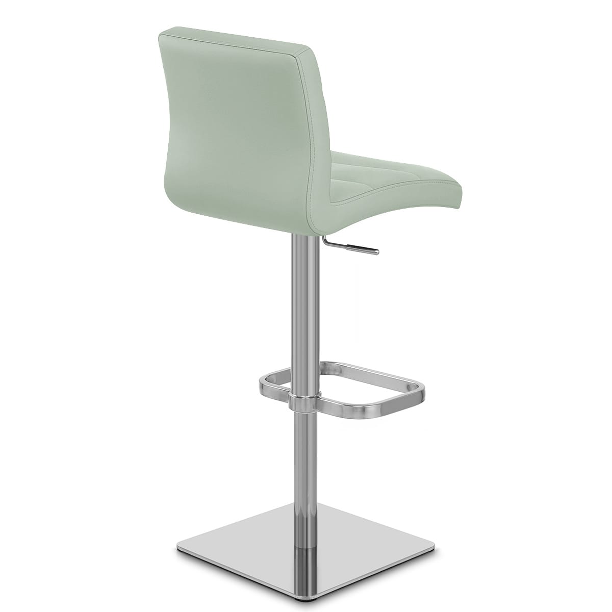 Lush Real Leather Brushed Stool Green