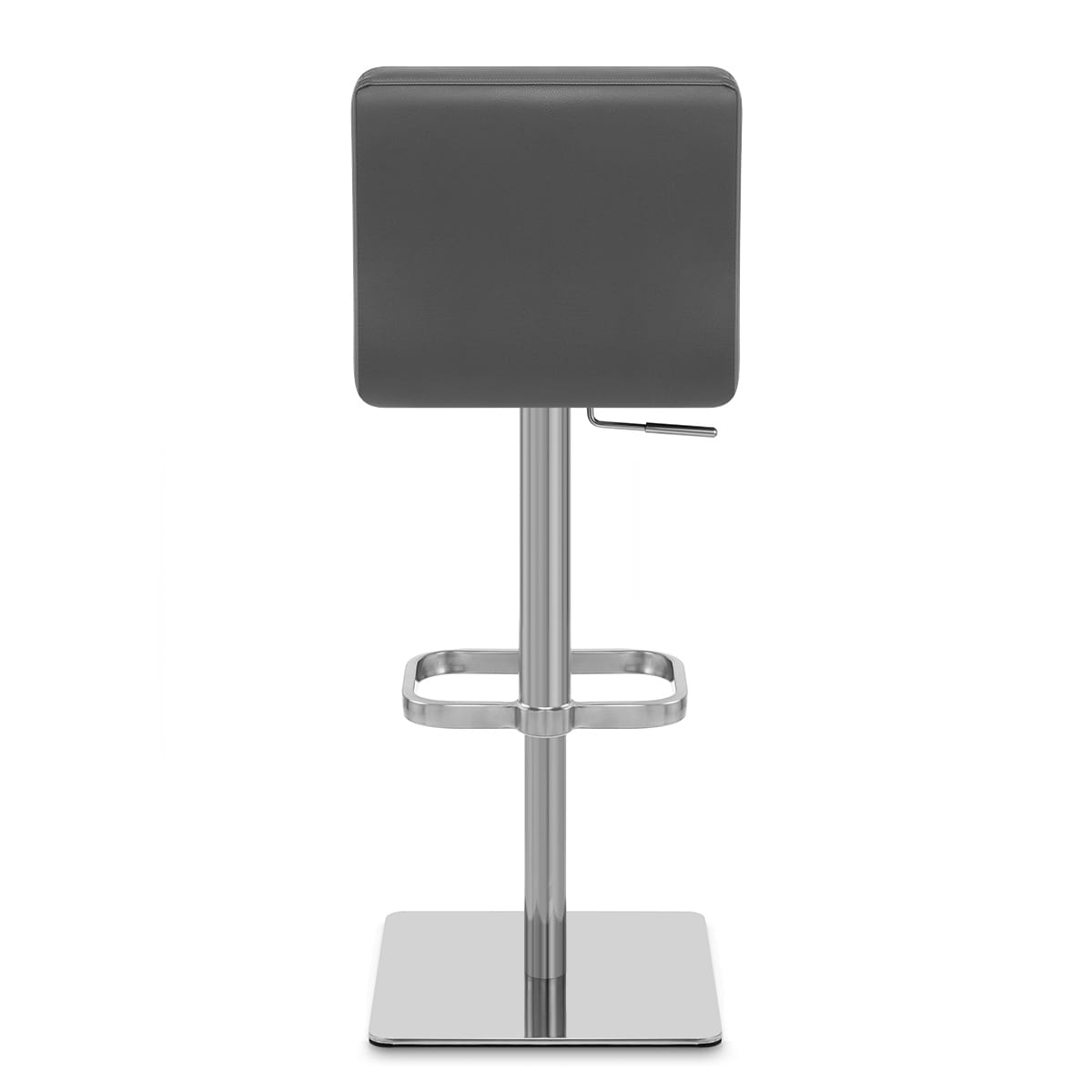 Lush Real Leather Brushed Stool Grey
