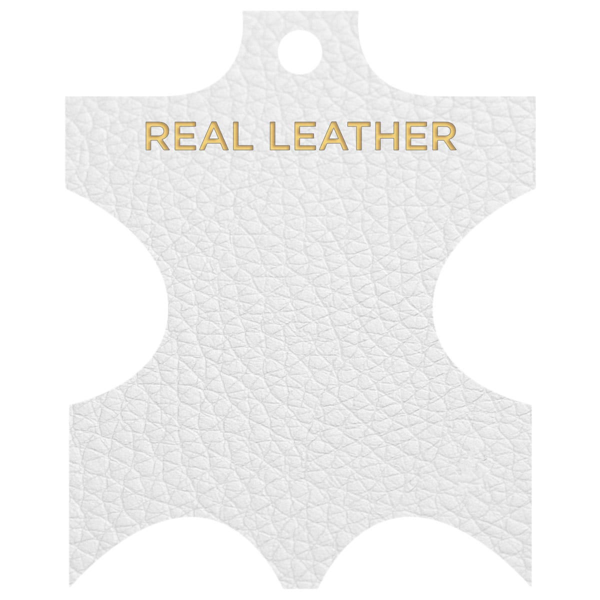 Lush Real Leather Brushed Stool White