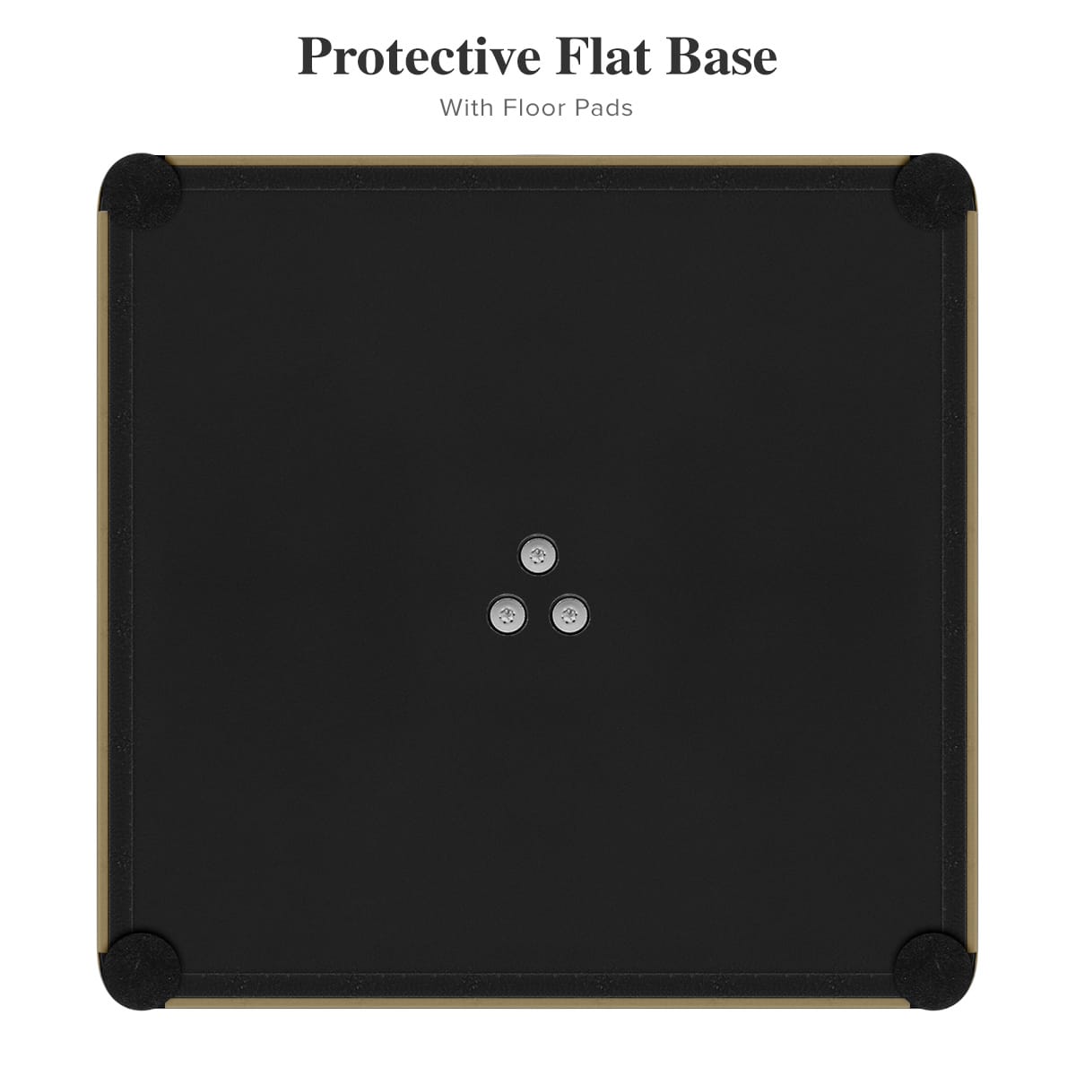 Lush Real Leather Gold Stool Blue