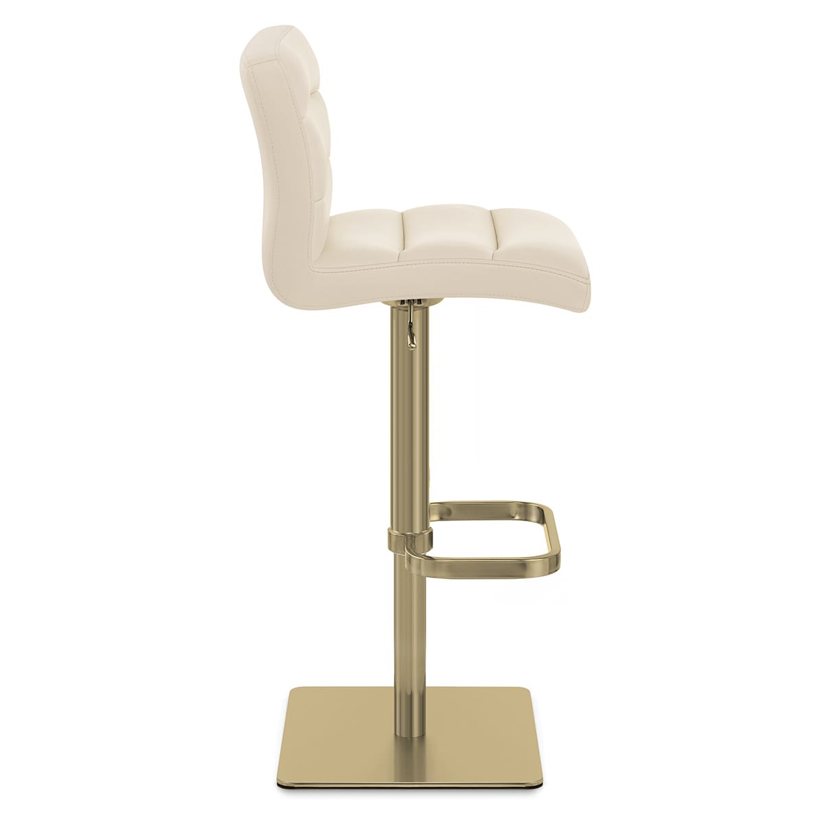 Lush Real Leather Gold Stool Cream