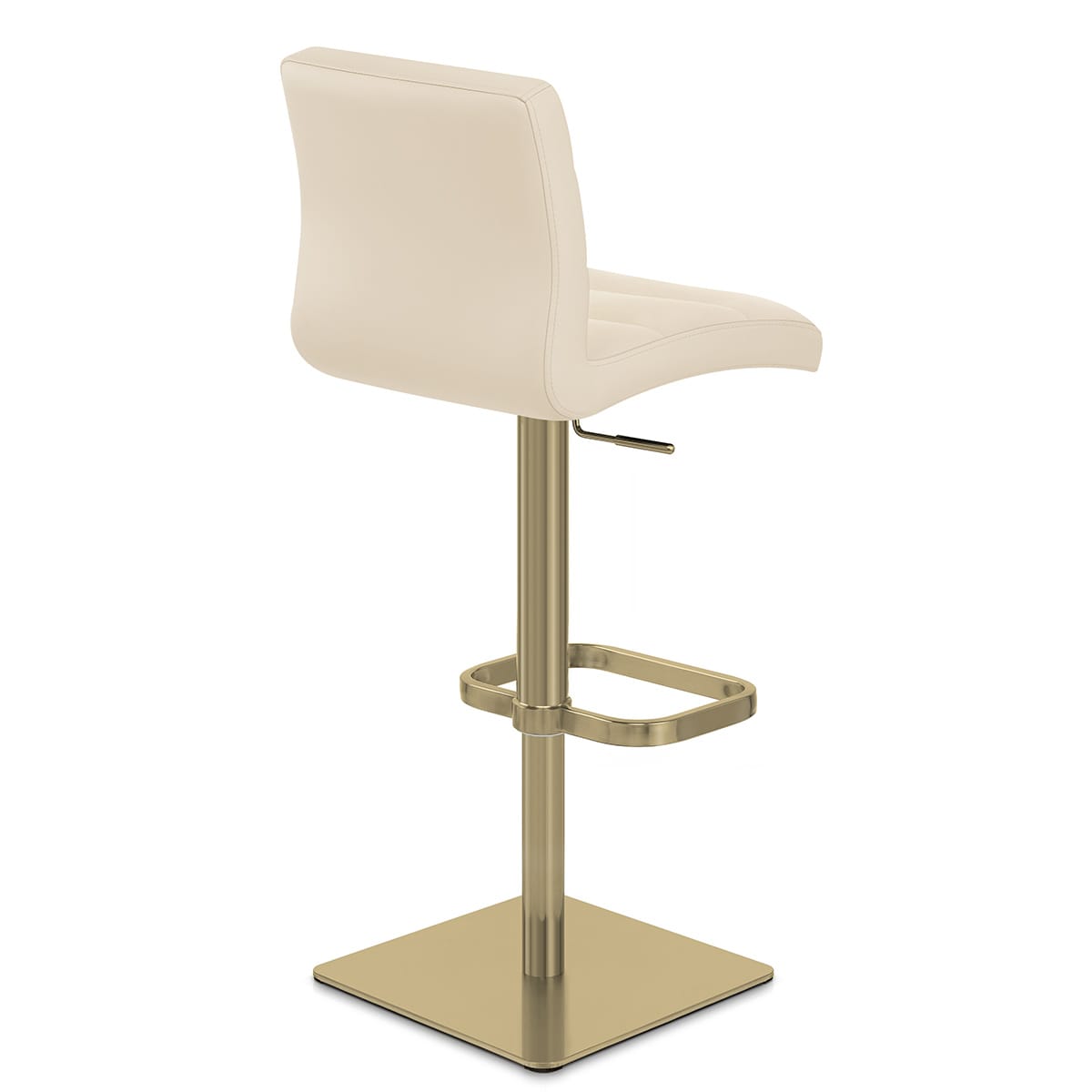 Lush Real Leather Gold Stool Cream