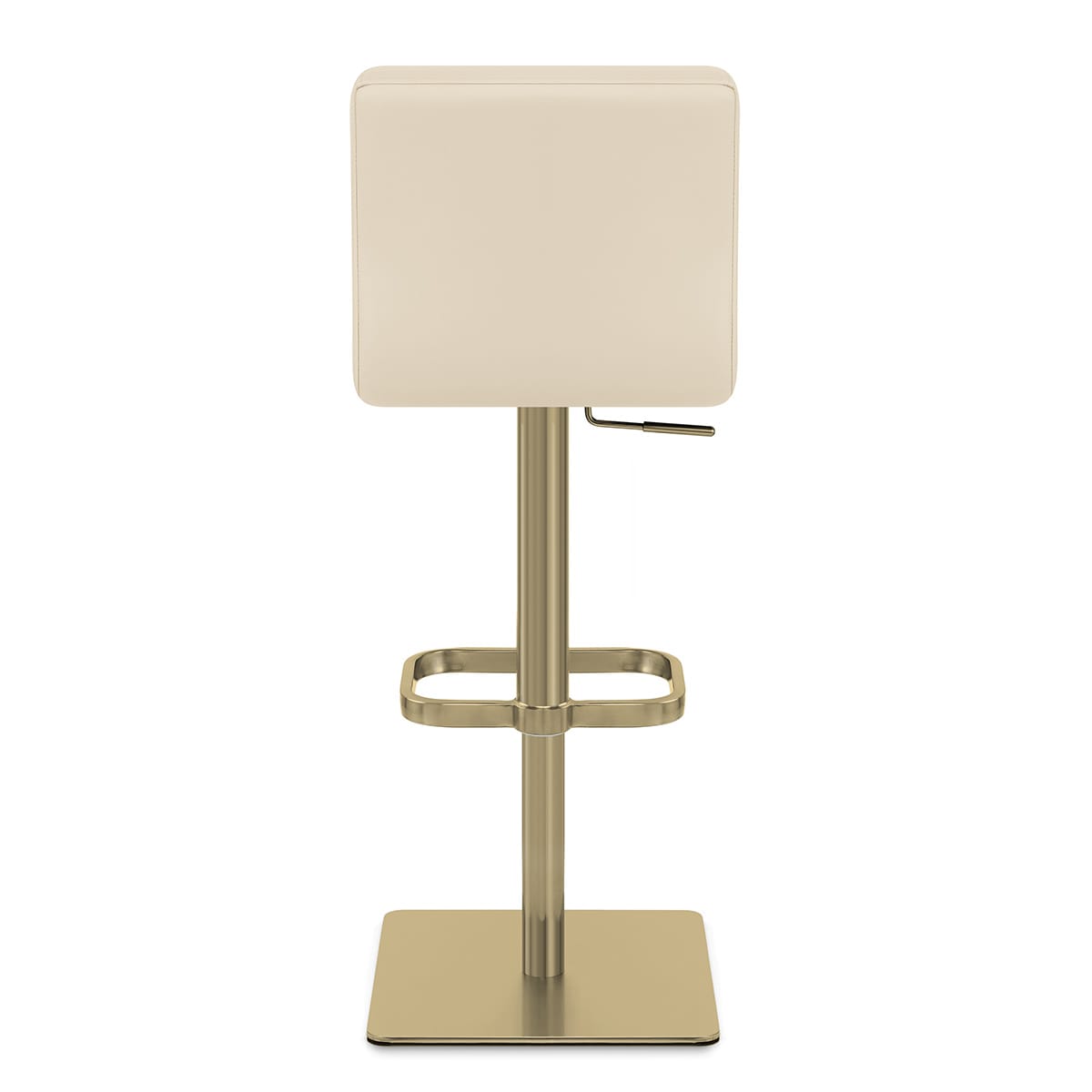 Lush Real Leather Gold Stool Cream