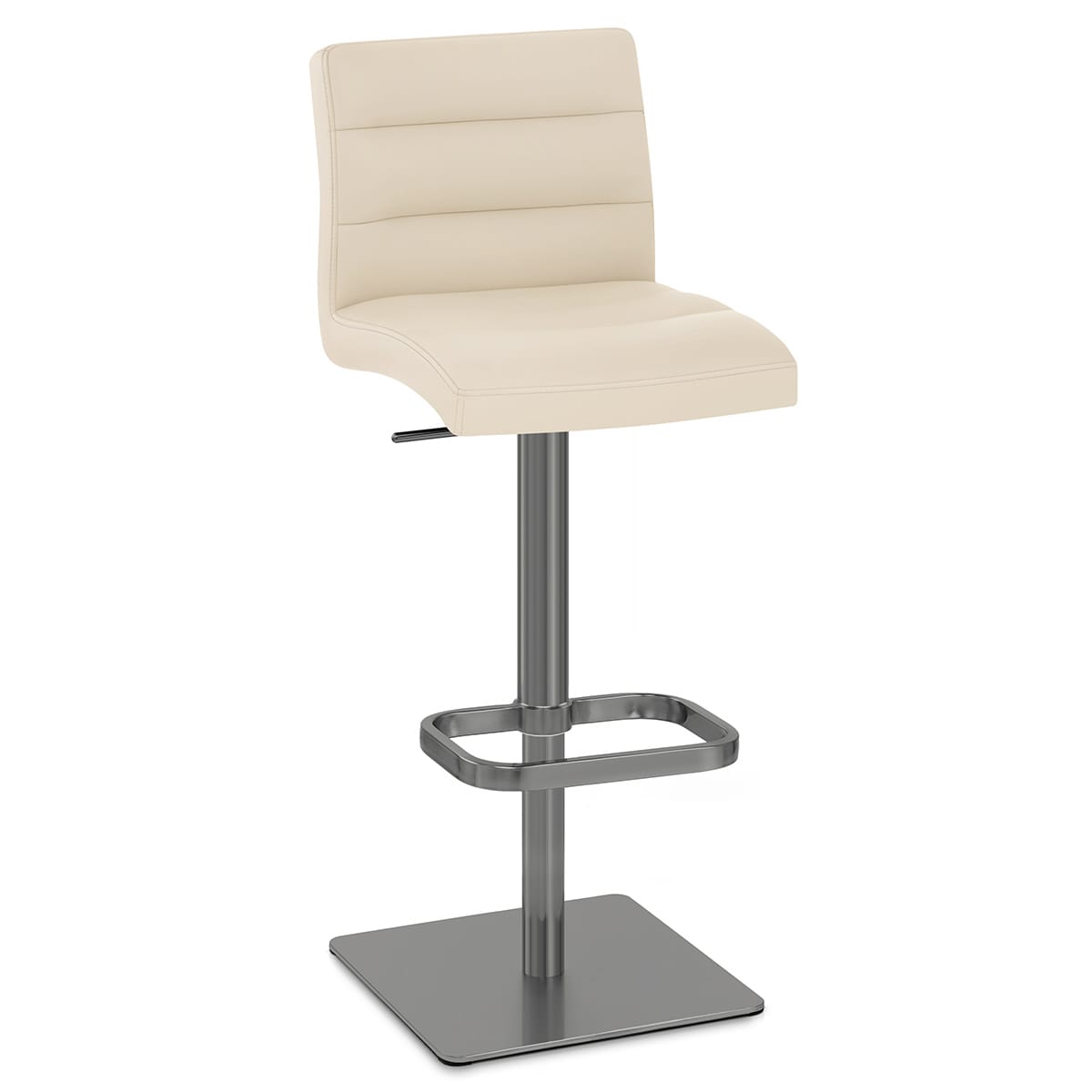 Lush Real Leather Graphite Stool Cream