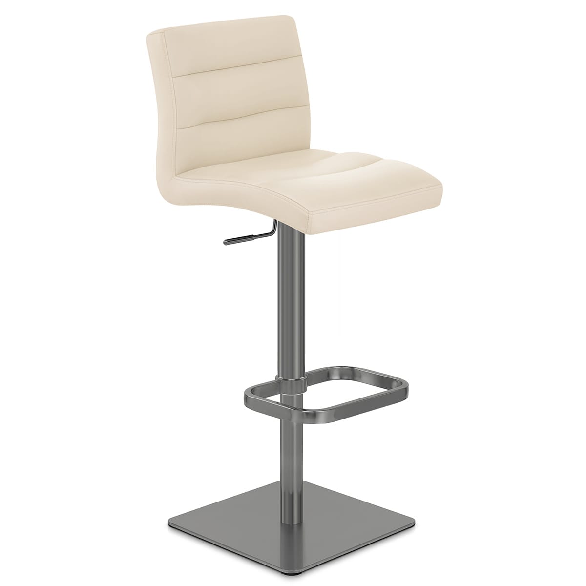 Lush Real Leather Graphite Stool Cream