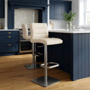 Lush Real Leather Graphite Stool Cream