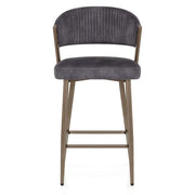 Lusso Bar Stool Black Velvet
