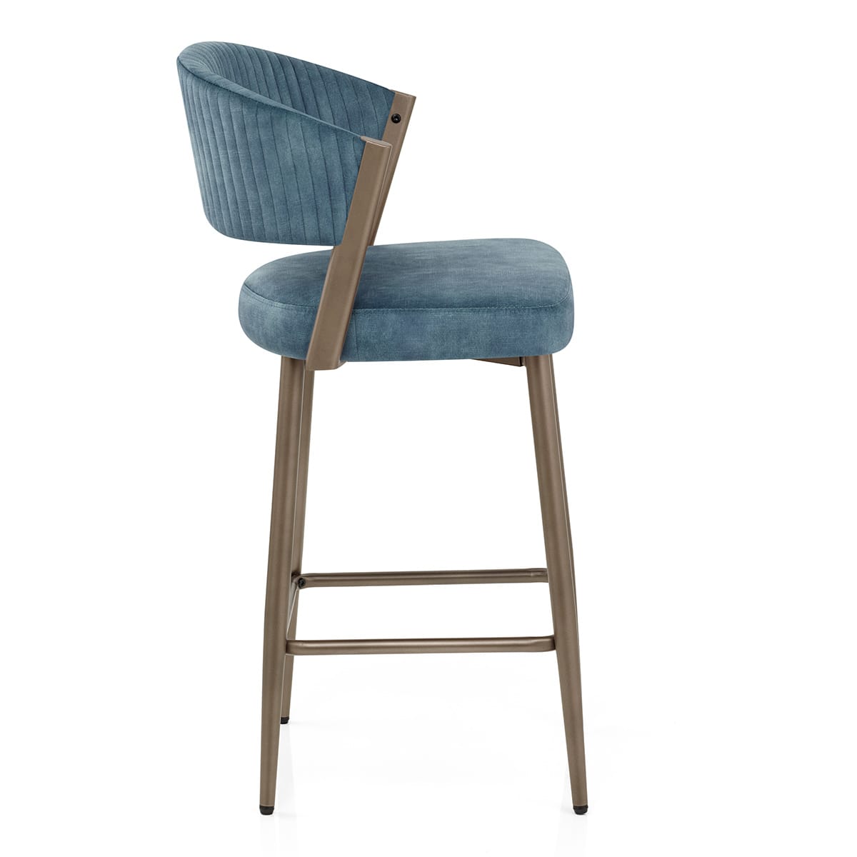 Lusso Bar Stool Blue Velvet