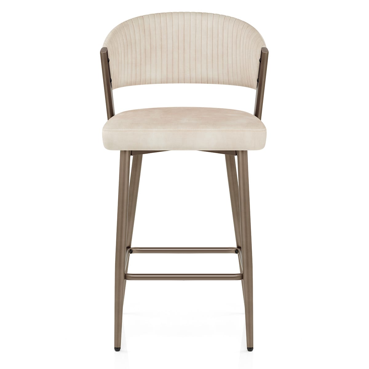 Lusso Bar Stool Cream Velvet
