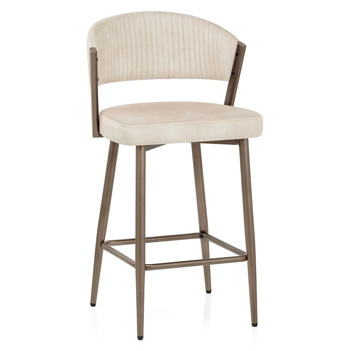Lusso Bar Stool Cream Velvet